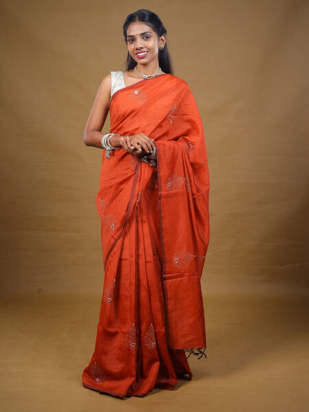 Deep brown mangalagiri silk